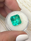 8.10 Carat 12.5x11.7 Vibrant Green Natural Loose Colombian Emerald-Asscher Cut