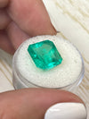8.10 Carat 12.5x11.7 Vibrant Green Natural Loose Colombian Emerald-Asscher Cut