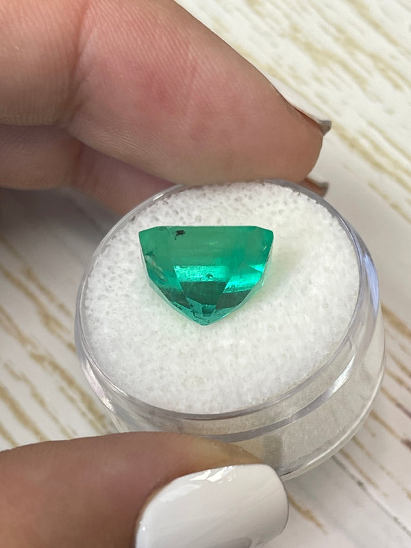 8.10 Carat 12.5x11.7 Vibrant Green Natural Loose Colombian Emerald-Asscher Cut
