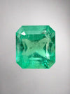 2.76 Carat 9x8 Yellowish Green Natural Loose Colombian Emerald- Asscher Cut