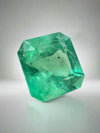 2.76 Carat 9x8 Yellowish Green Natural Loose Colombian Emerald- Asscher Cut