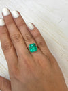 8.10 Carat 12.5x11.7 Vibrant Green Natural Loose Colombian Emerald-Asscher Cut