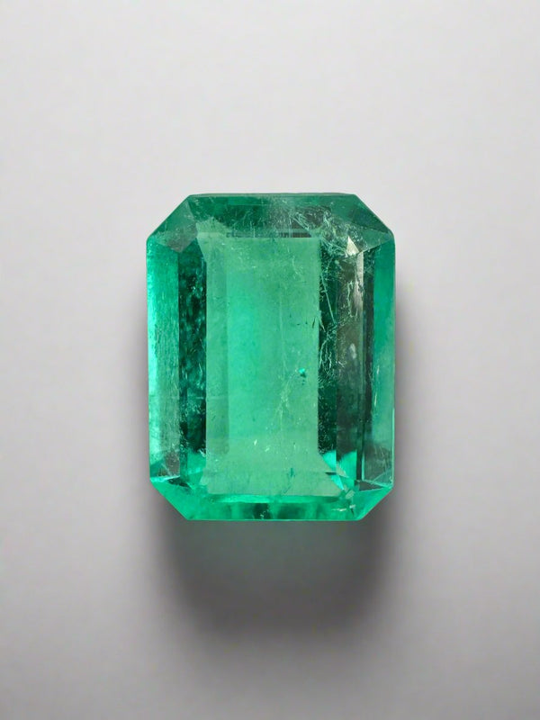 2.83 Carat 11x8 Spready Crystal Clear Green Natural Loose Colombian Emerald-Emerald Cut