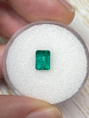 0.80 Carat 6.5x5 Fine Loose Colombian Emerald-Emerald Cut