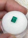 0.80 Carat 6.5x5 Fine Loose Colombian Emerald-Emerald Cut