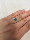 0.80 Carat 6.5x5 Fine Loose Colombian Emerald-Emerald Cut