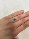 0.80 Carat 6.5x5 Fine Loose Colombian Emerald-Emerald Cut