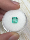 1.59 Carat 7x6 Pastel Green Natural Loose Colombian Emerald- Emerald Cut