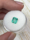 1.59 Carat 7x6 Pastel Green Natural Loose Colombian Emerald- Emerald Cut