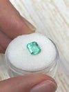 1.59 Carat 7x6 Pastel Green Natural Loose Colombian Emerald- Emerald Cut