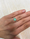 1.59 Carat 7x6 Pastel Green Natural Loose Colombian Emerald- Emerald Cut