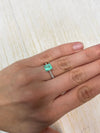 1.59 Carat 7x6 Pastel Green Natural Loose Colombian Emerald- Emerald Cut