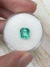 1.60 Carat 7.5x6.5 Pastel Light Green Loose Colombian Emeralds-Emerald Cut