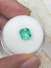 1.60 Carat 7.5x6.5 Pastel Light Green Loose Colombian Emeralds-Emerald Cut