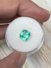 1.60 Carat 7.5x6.5 Pastel Light Green Loose Colombian Emeralds-Emerald Cut