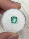1.74 Carat Freckled Portrait Cut Loose Colombian Emerald- Asscher Cut