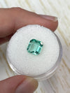 1.74 Carat Freckled Portrait Cut Loose Colombian Emerald- Asscher Cut