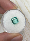 1.74 Carat Freckled Portrait Cut Loose Colombian Emerald- Asscher Cut