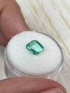 1.74 Carat Freckled Portrait Cut Loose Colombian Emerald- Asscher Cut
