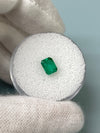 0.93 Carat 6.3x4.8 Fine Deep Green Natural Loose Zambian Emerald-Emerald Cut