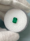 0.93 Carat 6.3x4.8 Fine Deep Green Natural Loose Zambian Emerald-Emerald Cut