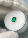 0.93 Carat 6.3x4.8 Fine Deep Green Natural Loose Zambian Emerald-Emerald Cut