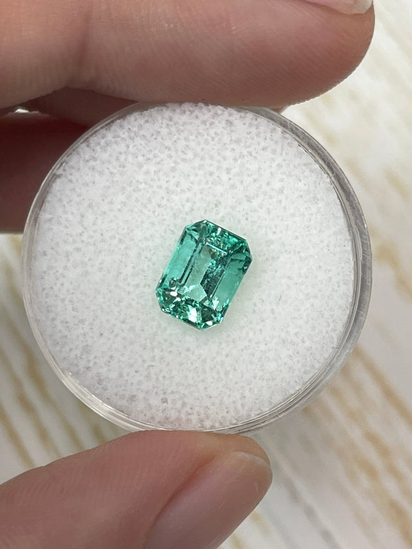 1.91 Carat 8x6 Ideal Astrological Green Natural Loose Colombian Emerald- Emerald Cut