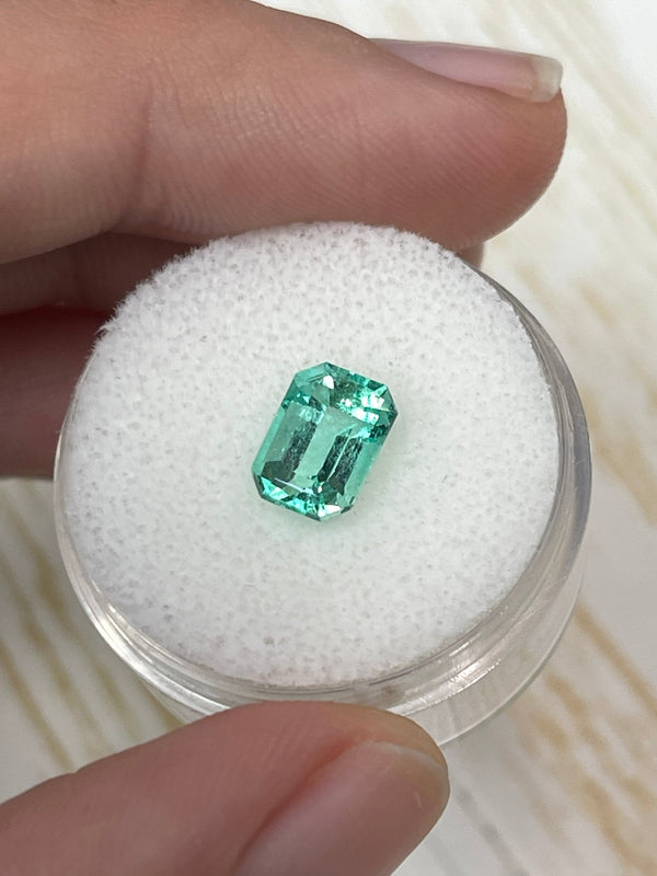 1.91 Carat 8x6 Ideal Astrological Green Natural Loose Colombian Emerald- Emerald Cut