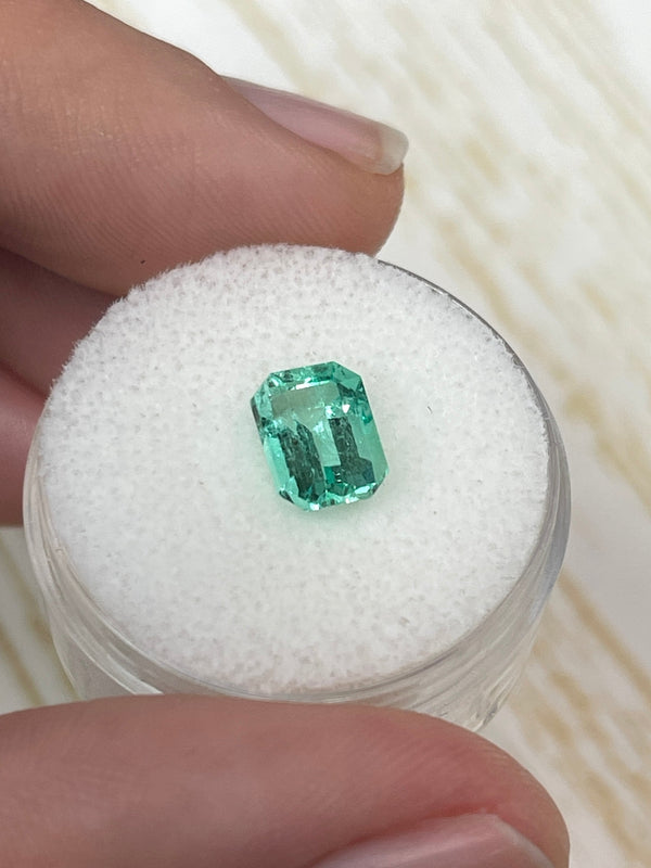 1.91 Carat 8x6 Ideal Astrological Green Natural Loose Colombian Emerald- Emerald Cut