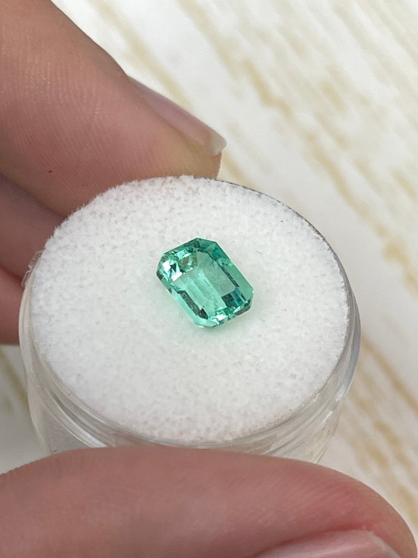1.91 Carat 8x6 Ideal Astrological Green Natural Loose Colombian Emerald- Emerald Cut