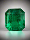 Large 12.81 Carat GRS Minor Oil Vivid Green Colombian Emerald-Loose