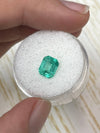 1.91 Carat 8x6 Bluish Green Natural Loose Colombian Emerald-Emerald Cut