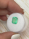 2.62 Carat 9.5x8 Glowy Yellowish Green Natural Loose Colombian Emerald-Emerald Cut