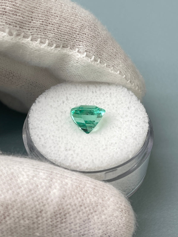 1.98 Carat 8x6.5 Lustrous Vibrant Green Natural Loose Colombian Emerald-Emerald Cut