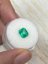 1.96 Carat 7.6x6.7 Vivid GLOWING Green Natural Loose Colombian Emerald-Emerald Cut
