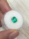 1.96 Carat 7.6x6.7 Vivid GLOWING Green Natural Loose Colombian Emerald-Emerald Cut