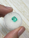 2.03 Carat 8x7 Eye Clean Bluish Green Emerald Cut Natural Unset Colombian Emerald