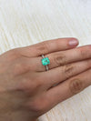 2.03 Carat 8x7 Eye Clean Bluish Green Emerald Cut Natural Unset Colombian Emerald