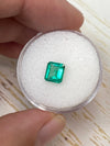 0.90 Carat 7x6 Vivid Green Natural Loose Colombian Emerald- Emerald Cut