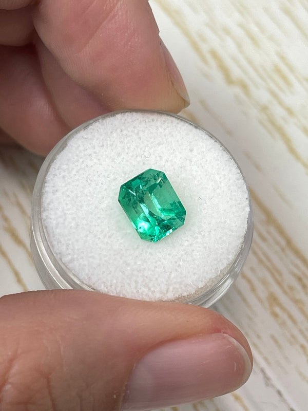 2.07 Carat 9x7 Classic Muzo Green Natural Loose Colombian Emerald- Emerald Cut