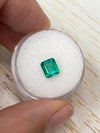 0.90 Carat 7x6 Vivid Green Natural Loose Colombian Emerald- Emerald Cut