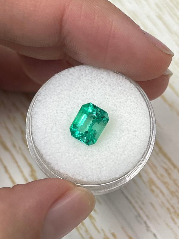 2.07 Carat 9x7 Classic Muzo Green Natural Loose Colombian Emerald- Emerald Cut