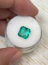 2.44 Carat Freckled 8.4x8.4 Bluish Green Natural Loose Colombian Emerald- Asscher Cut