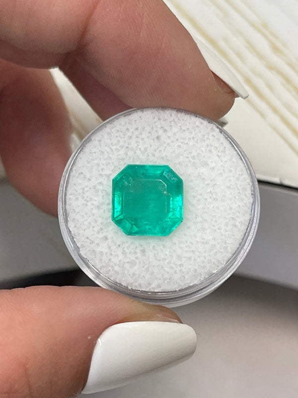 4.71 Carat 10.5x10.5 Loose Colombian Emerald-Asscher Cut with Clipped Corners