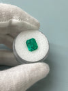 3.43 Carat AAA+ Vivid Bluish Green Natural Loose Colombian Emerald-Emerald Cut