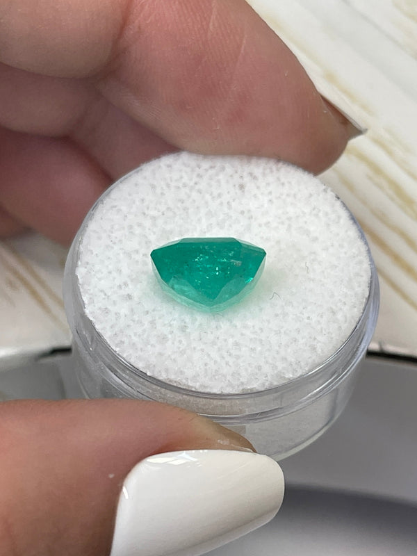 4.71 Carat 10.5x10.5 Loose Colombian Emerald-Asscher Cut with Clipped Corners
