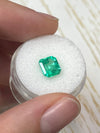 2.14 Carat Chunky Emerald Cut Natural Unset Colombian Emerald-Apple Green