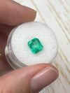 2.14 Carat Chunky Emerald Cut Natural Unset Colombian Emerald-Apple Green