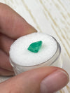 2.14 Carat Chunky Emerald Cut Natural Unset Colombian Emerald-Apple Green