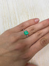2.14 Carat Chunky Emerald Cut Natural Unset Colombian Emerald-Apple Green